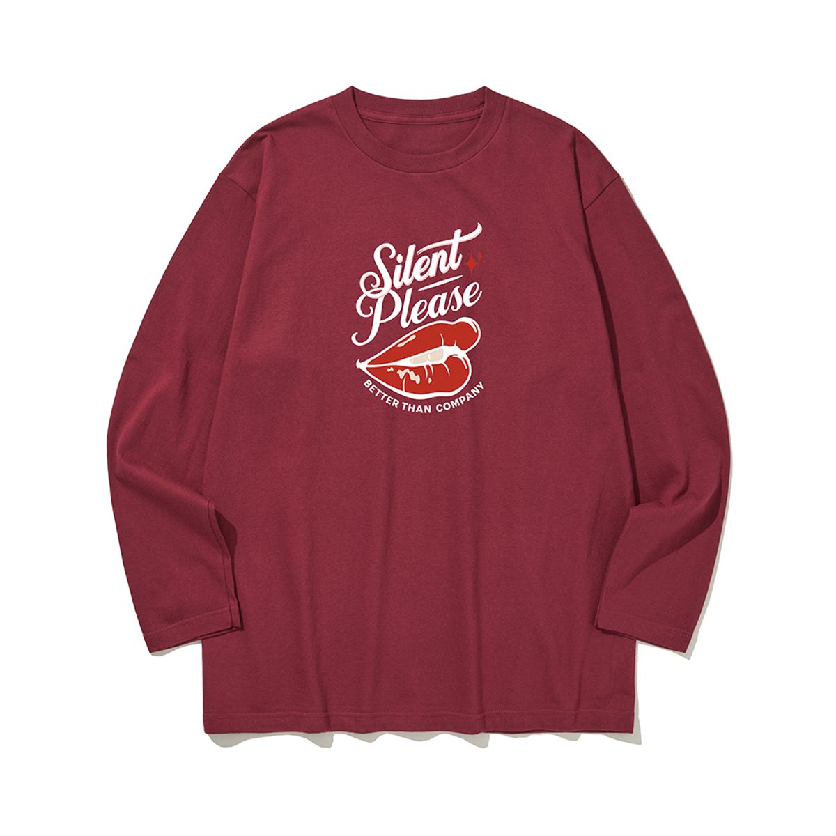 베러댄88(BETTERTHAN88) btls13 쉿 목소리 좀 꺼져 줄래 그래픽 로고 긴팔티셔츠