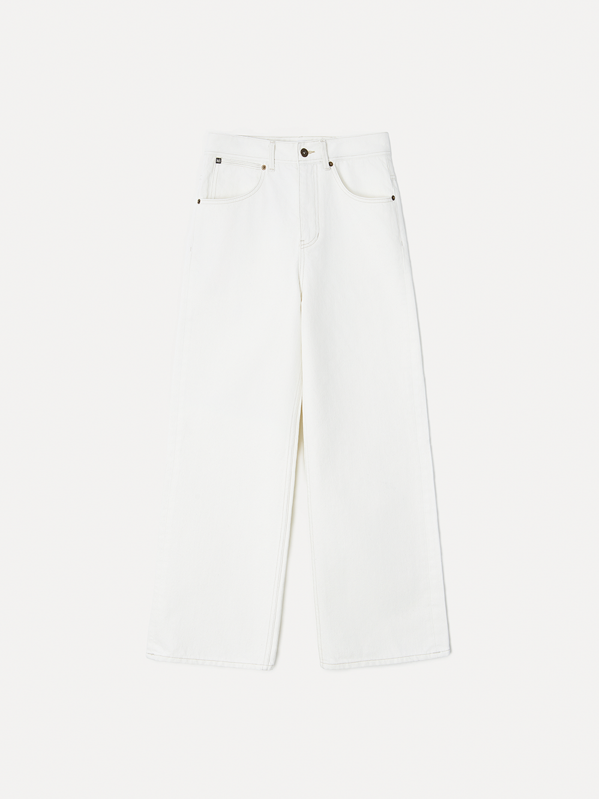 라벨아카이브(LABELARCHIVE) W Elwood cinchback wide fit jeans white