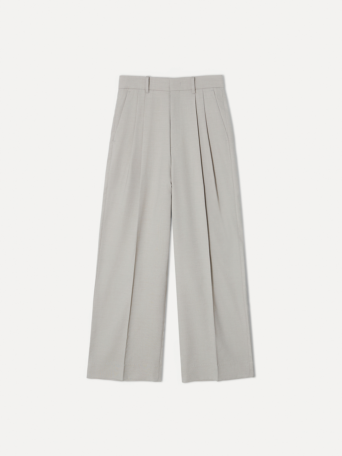 라벨아카이브(LABELARCHIVE) W Reese double-pleat flowy fit pants haze grey