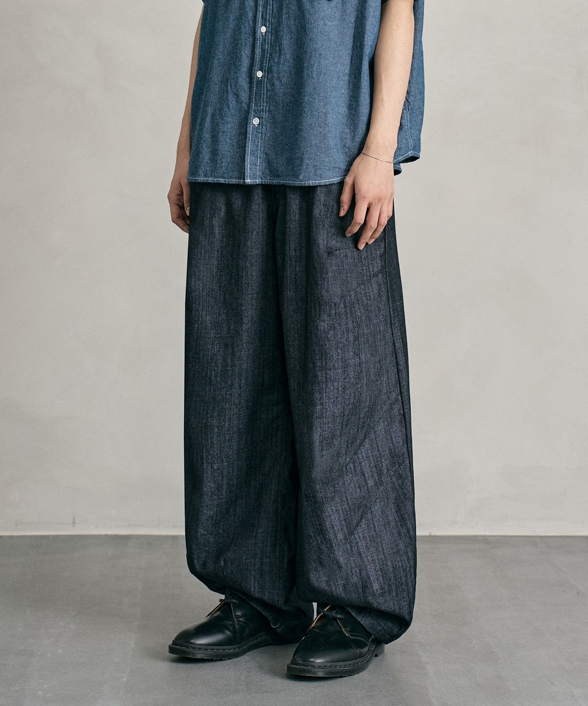 데케트(DECET) [린넨라이크]Linen Like Balloon Wide Jeans DCPT060CPIndigo