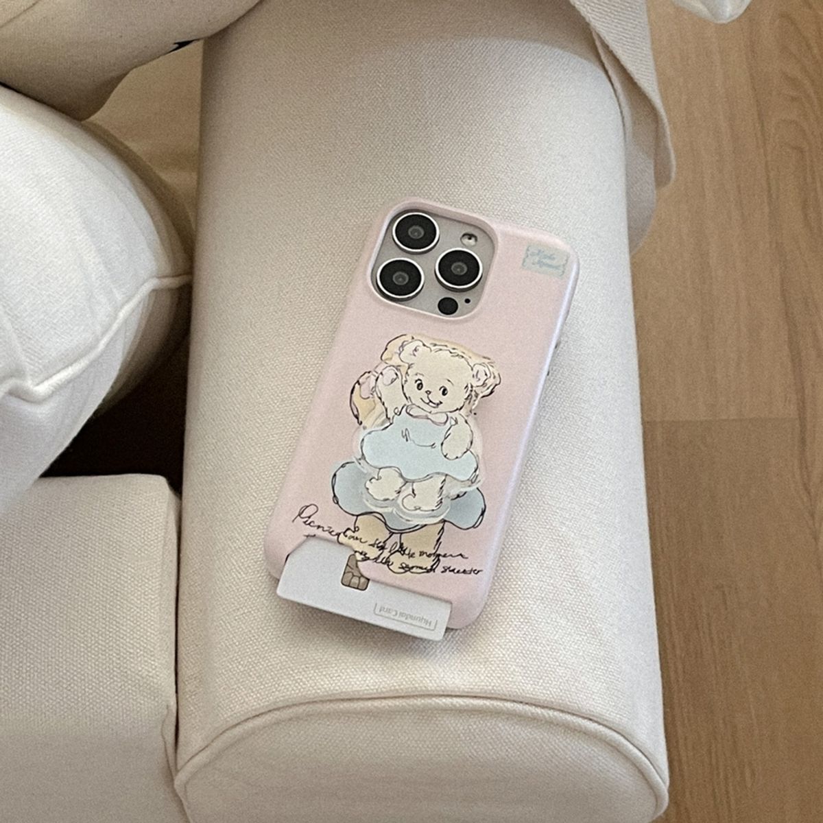 메이드모먼(MADEMOMENT) adorable bear 디자인 [카드수납 폰케이스]