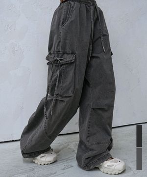 S Dyed Cargo Denim Pants - 2COL