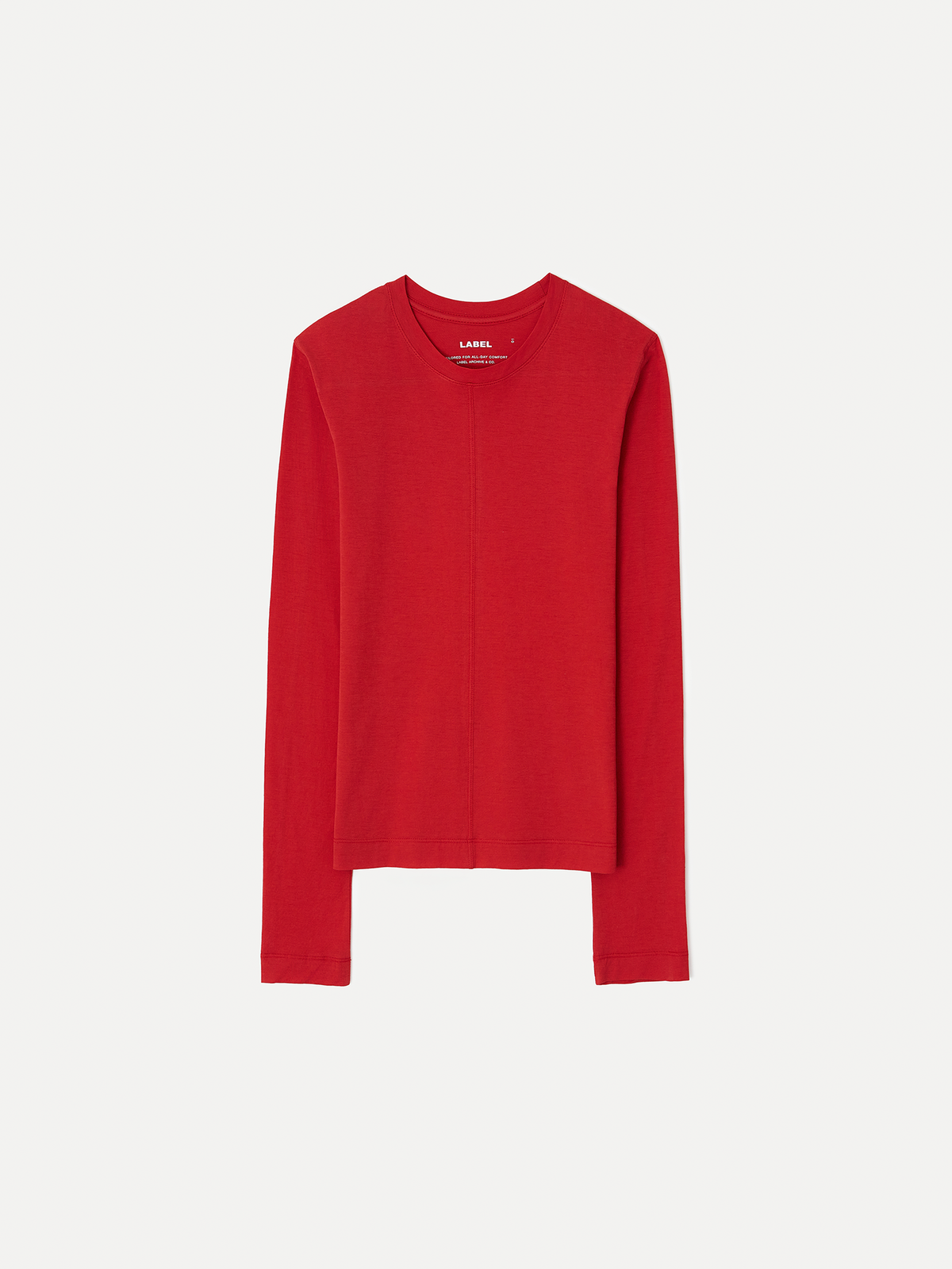 라벨아카이브(LABELARCHIVE) W Gia long sleeve cotton top scarlet