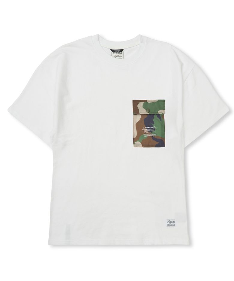 Camouflage Pocket Semi-oversized T-shirts White