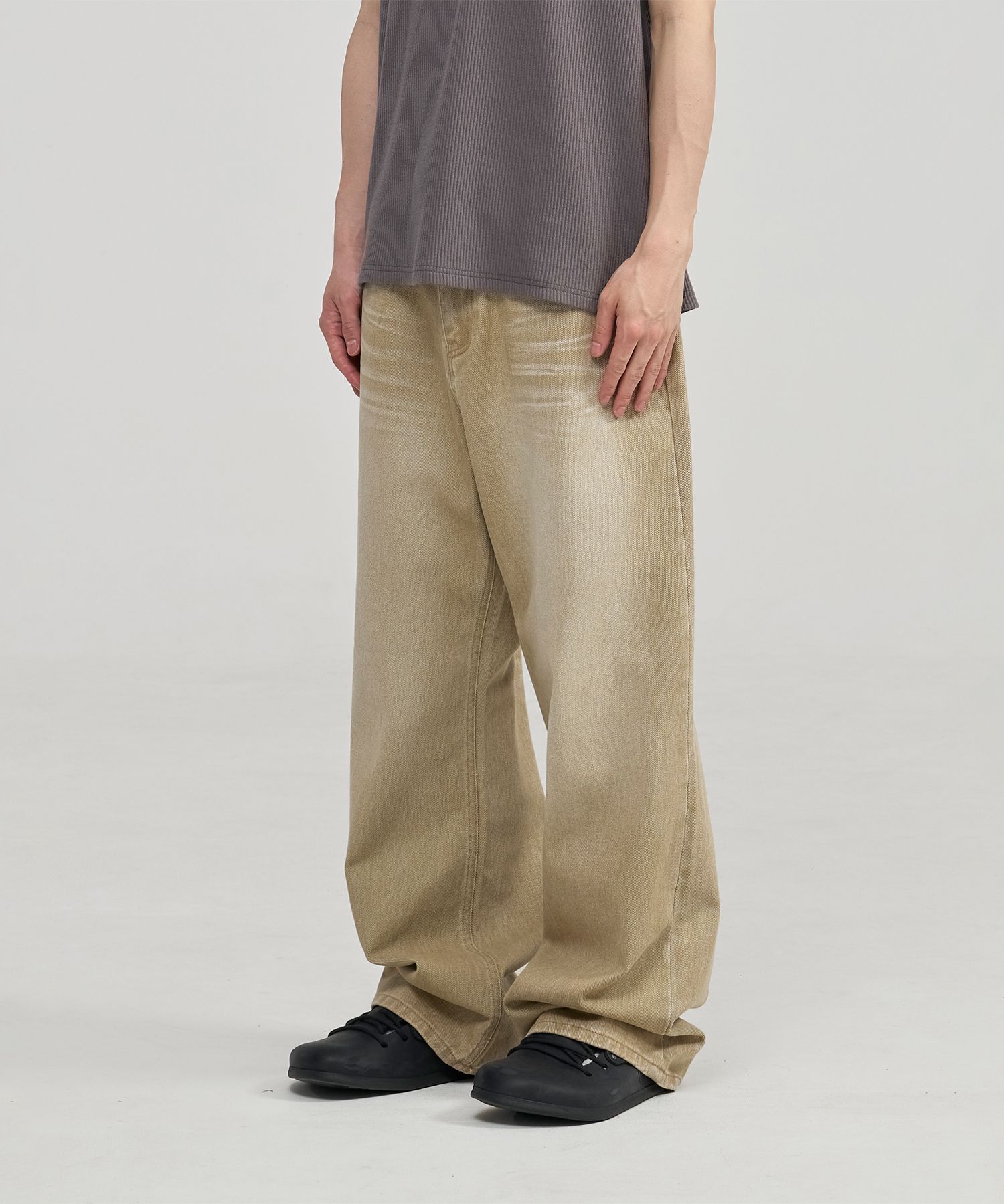 JUAN HOMME ■ Refined Wide Denim Pants デニム パンツ MUSINSA | JUAN HOMME Refined Wide Denim Pants (Dark Blue)