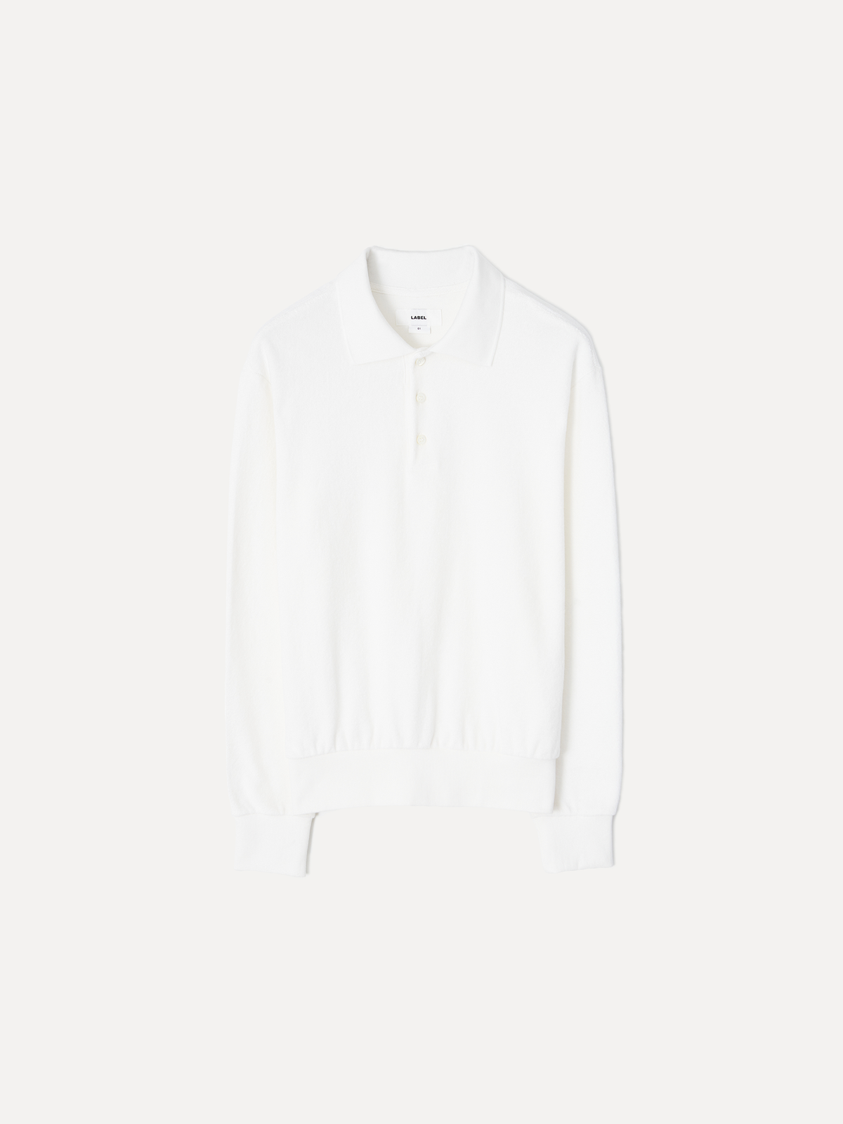 라벨아카이브(LABELARCHIVE) W Everett buttoned comfort polo white
