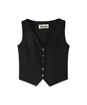 Embroidery Vest BLACK