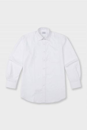 데일리 이지케어 코튼 폴리 혼방 일반핏 셔츠 화이트 YJEFBR105WH