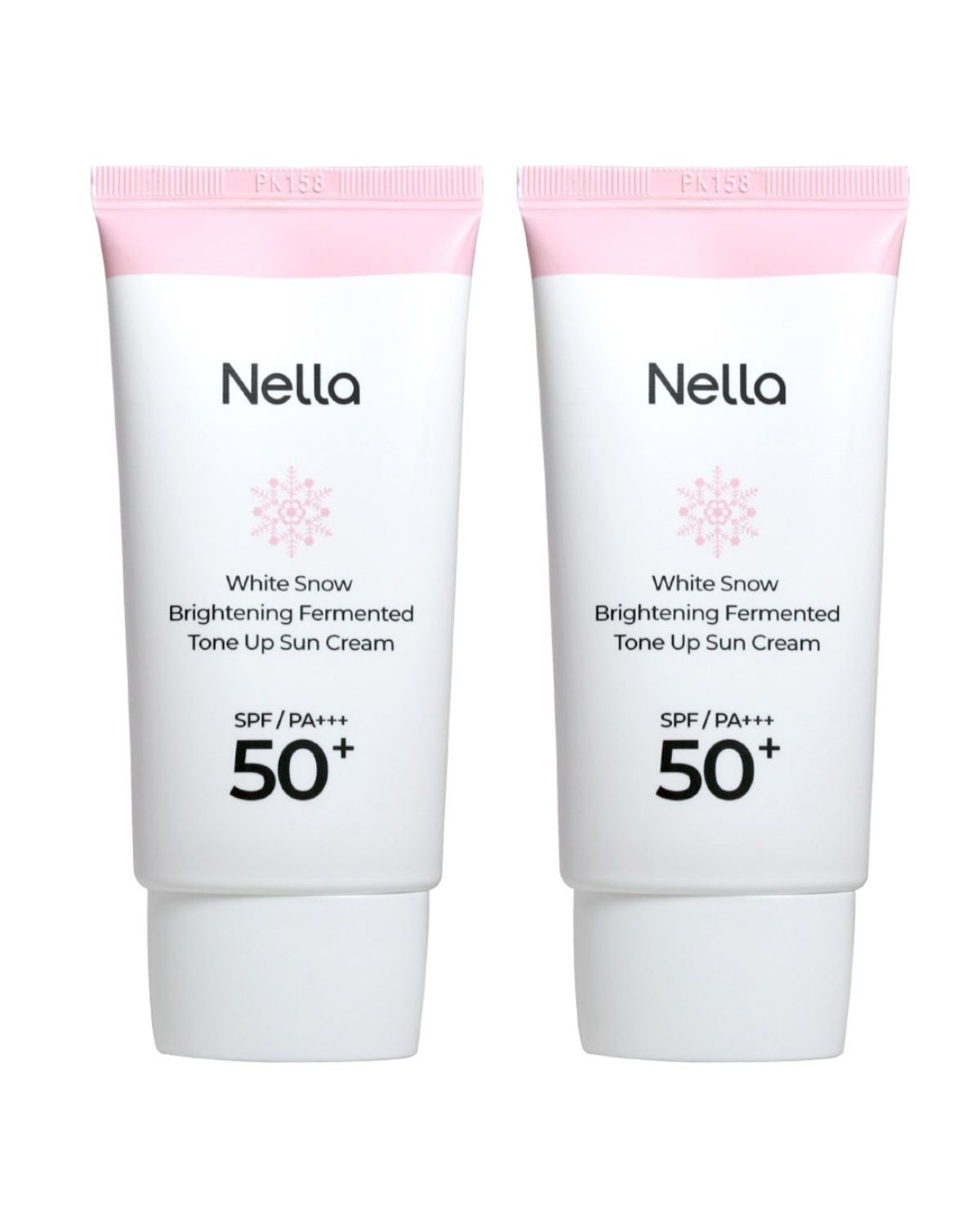 넬라(NELLA) 하얀눈 광채 발효 톤업 선크림 50g *2개