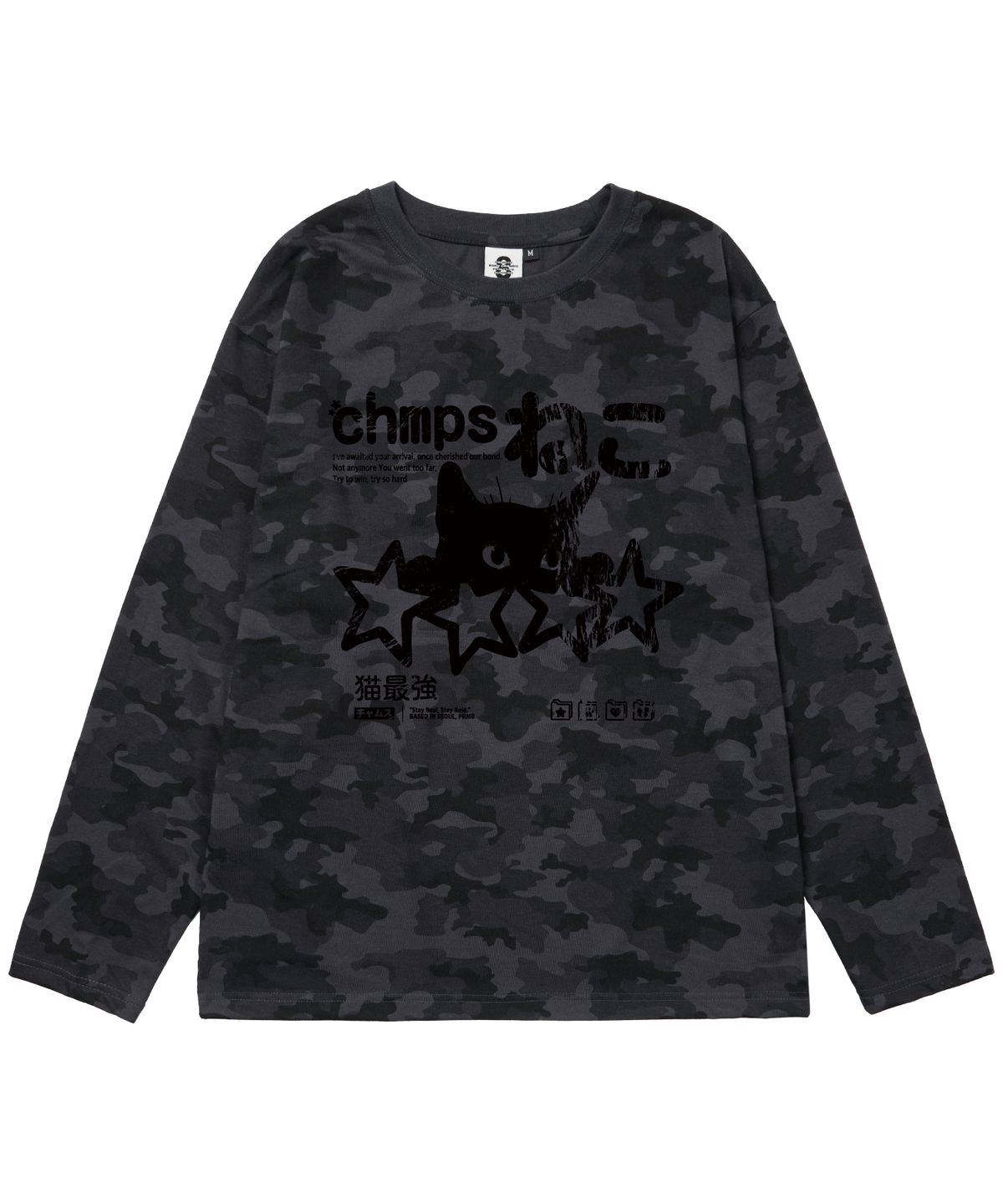 본챔스(BORN CHAMPS) [3 COLORS] VTG CHAMPS NEKO 오버핏 카모 롱 슬리브 B25ST48