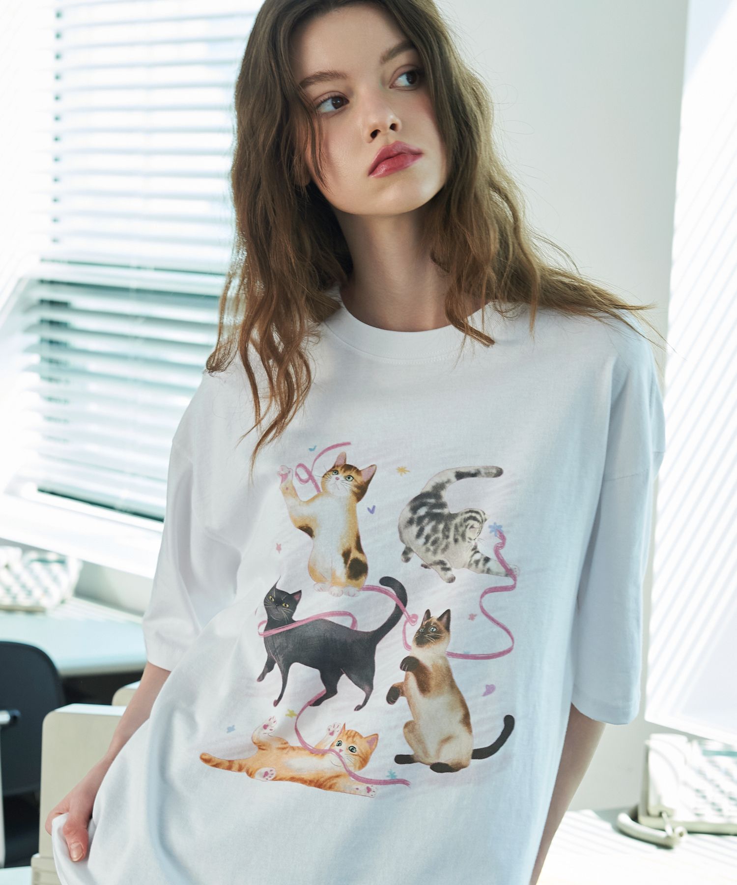 【CPGN STUDIO】DTP Meoww CAT Short Sleeve T-shirt MUSINSA | CPGN STUDIO DTP Crayon Cat Short Sleeve T-shirt White