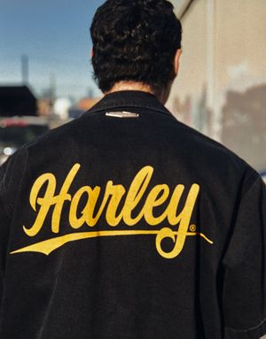 [셋업] 데님 오픈카라 셔츠 블랙 HH15110208