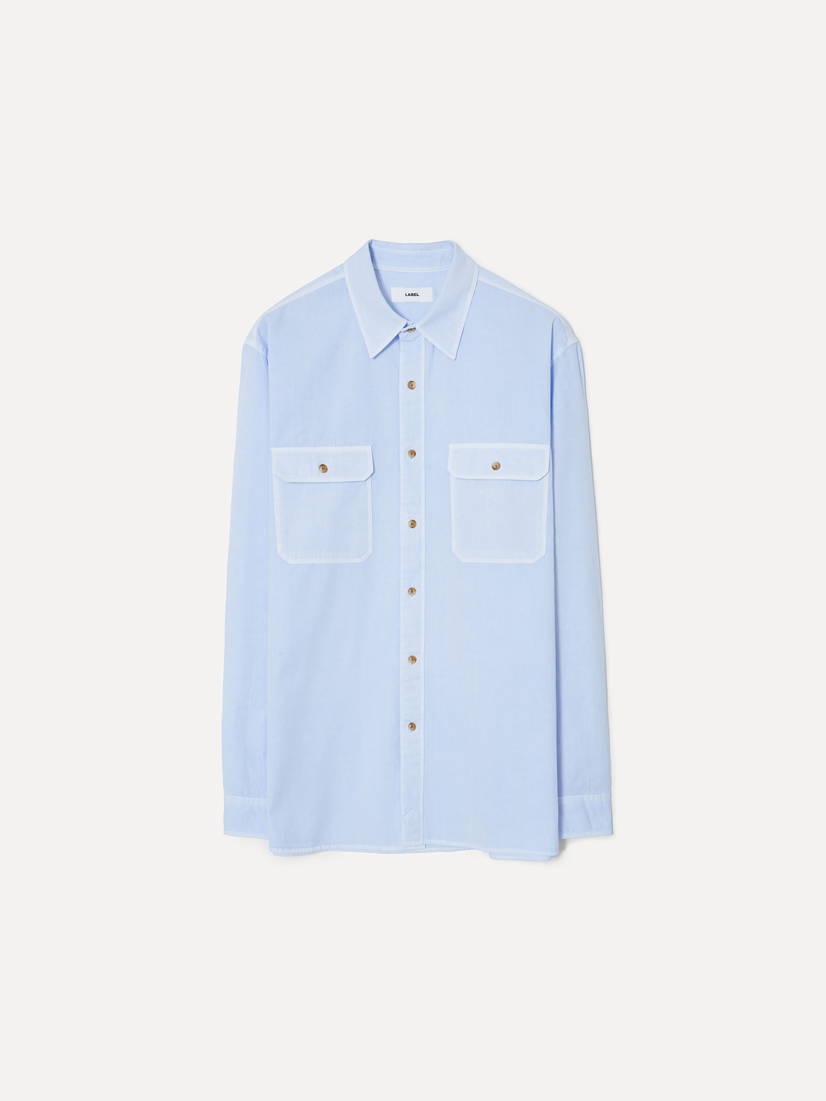 라벨아카이브(LABELARCHIVE) W Scott pigment-dyed shirt skybolt