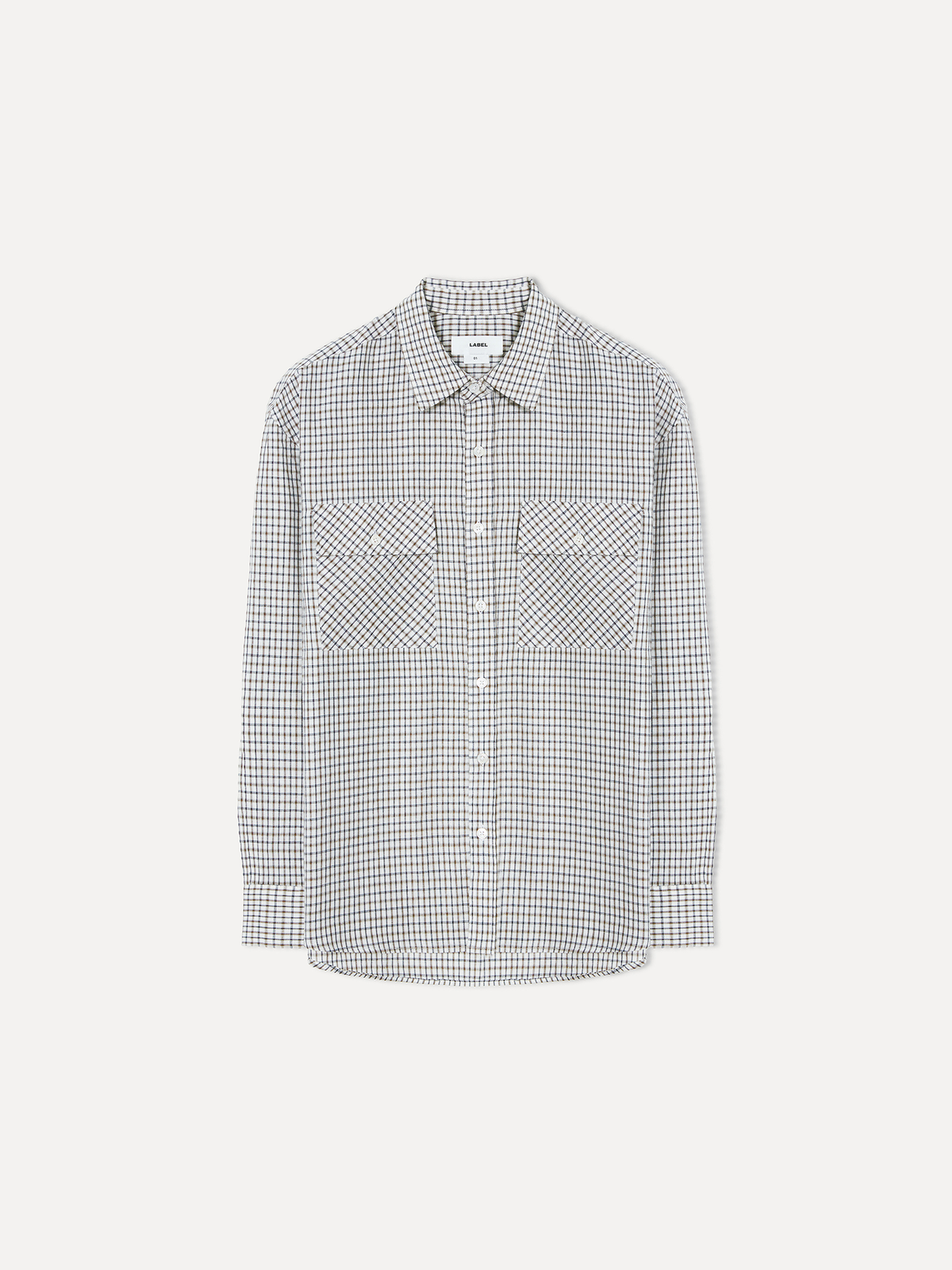 라벨아카이브(LABELARCHIVE) W Dakota relaxed-fit shirt cinnamon plaid