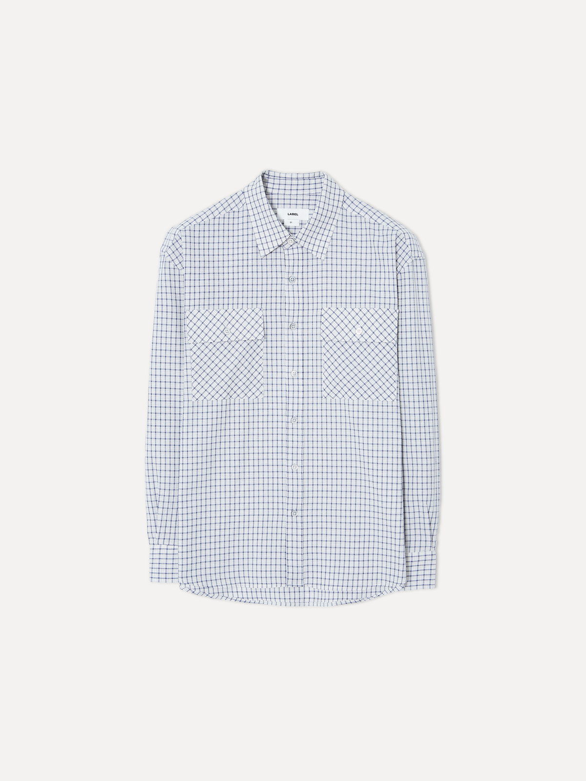 라벨아카이브(LABELARCHIVE) W Dakota relaxed-fit shirt mist plaid