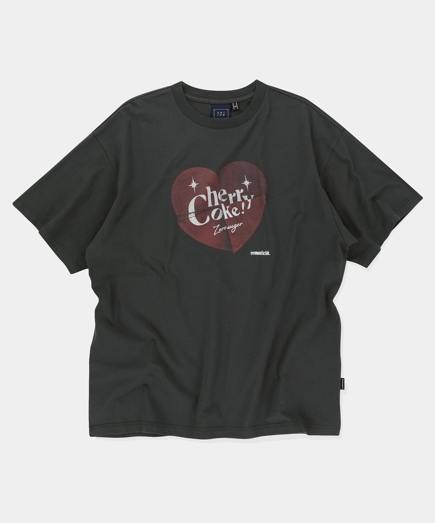 MUSINSA公式 | ROMANTIC CROWN チェリーハートTシャツ_チャコール