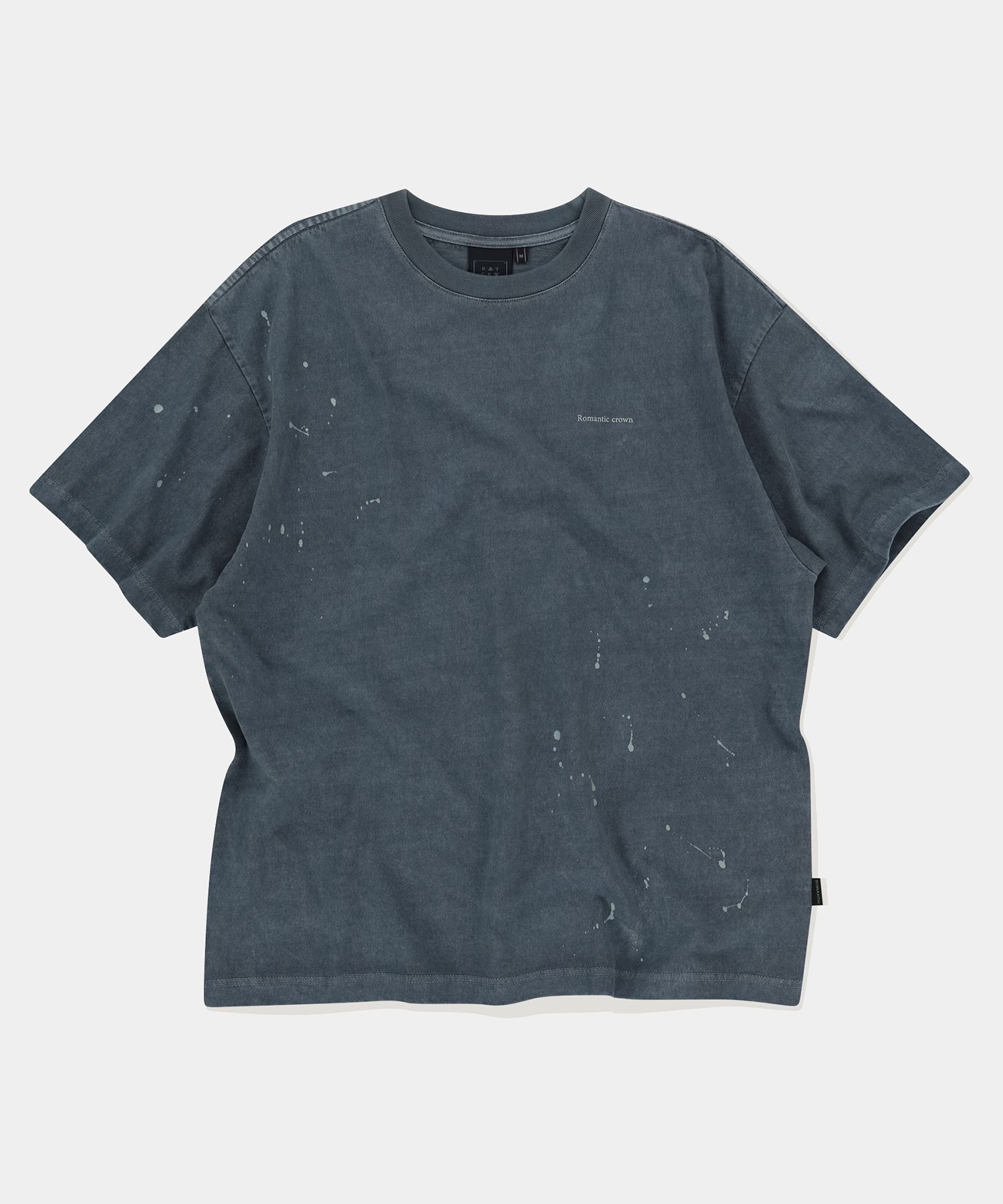 ROMANTIC CROWN★Unisex★ SPLASH PAINTING PIGMENT T-SHIRT_2色 MUSINSA | ROMANTIC CROWN Splash Painting Pigment T-Shirt_Navy