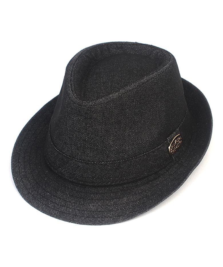 BU Black Denim Fedora 데님 페도라