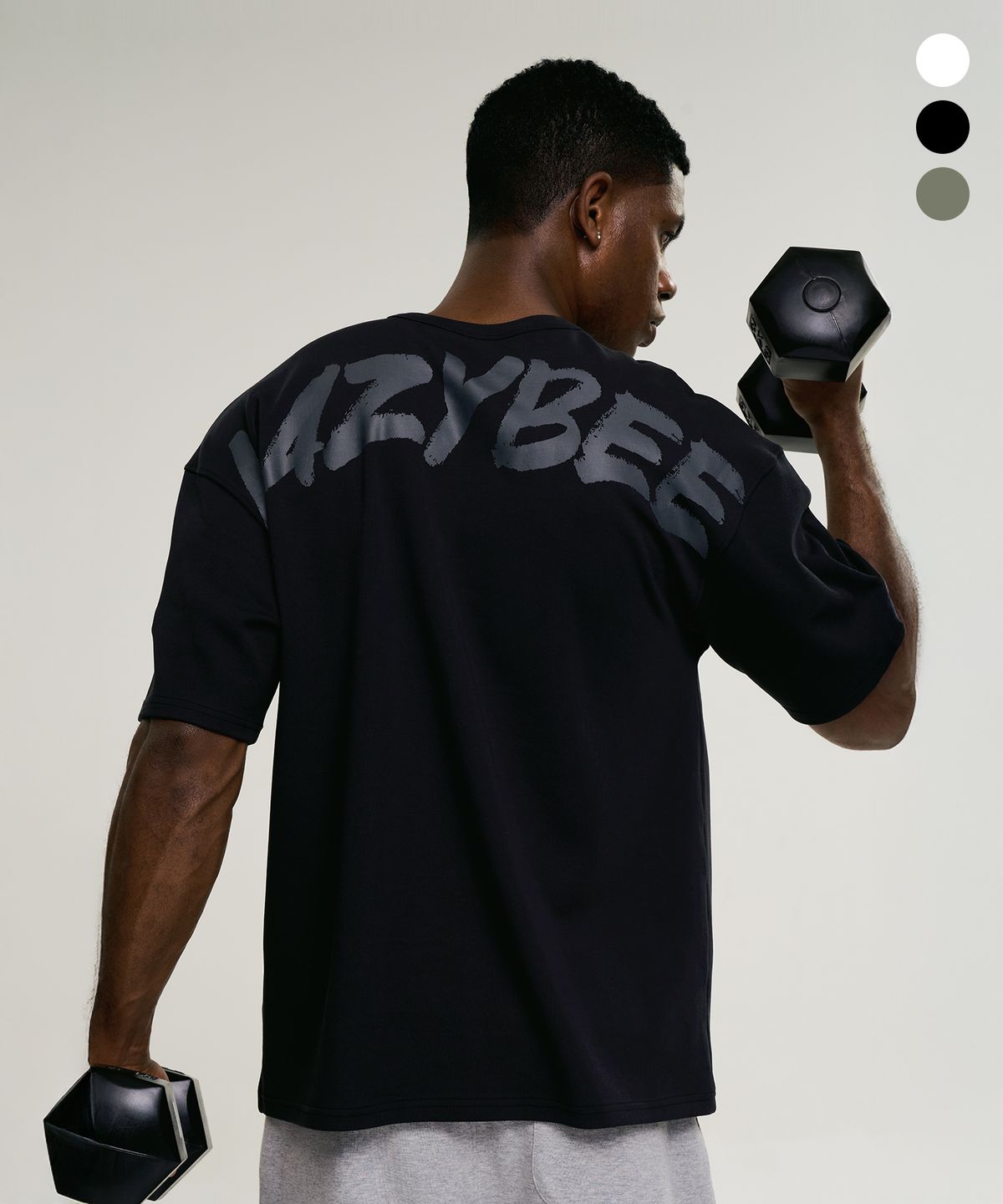 레이지비(LAZYBEE) 파워 리프팅 오버핏 숏 슬리브 M (3컬러)
