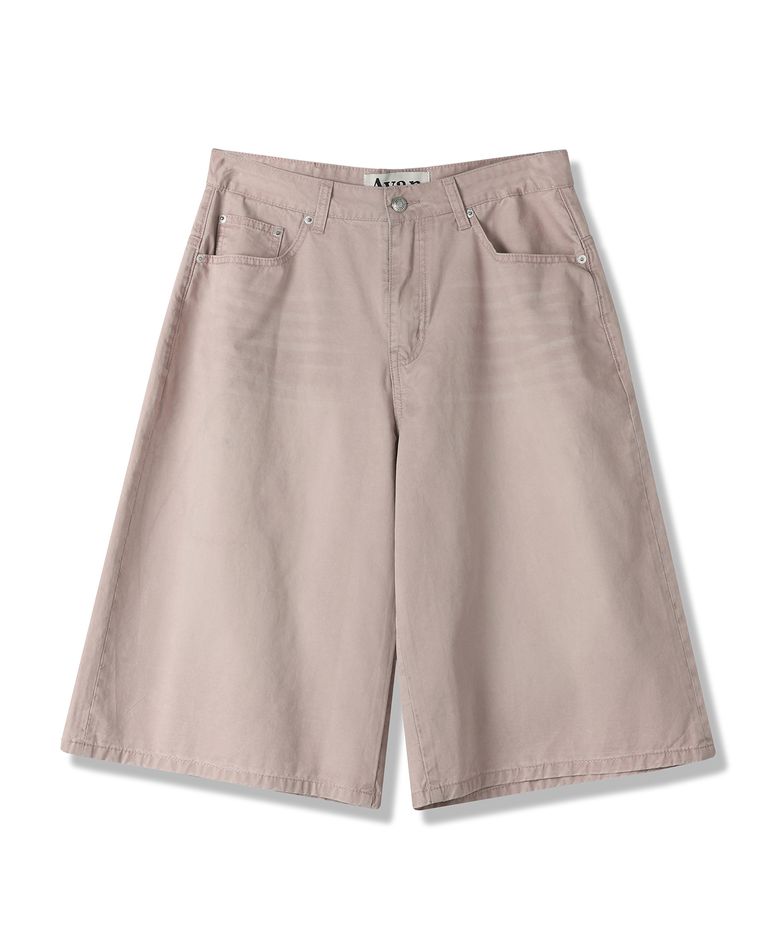 Dyed Bermuda Denim Pants PINK
