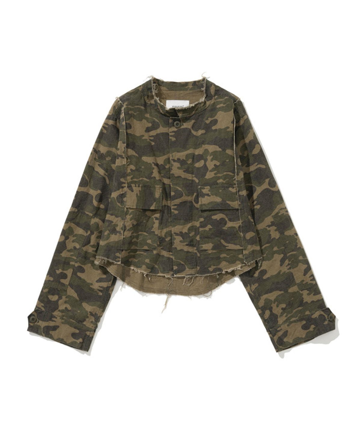 에르에르(ERER) Camouflage Ripstop Crop Jacket Khaki