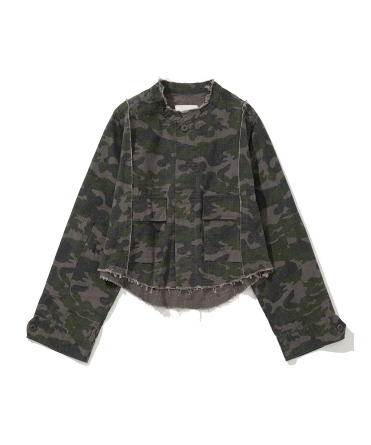 에르에르(ERER) Camouflage Ripstop Crop Jacket Dark Khaki