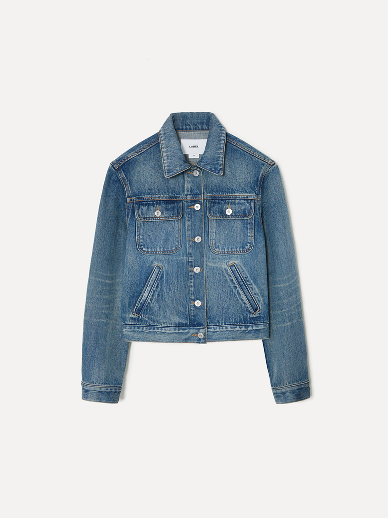 W Todd trucker mid blue wash