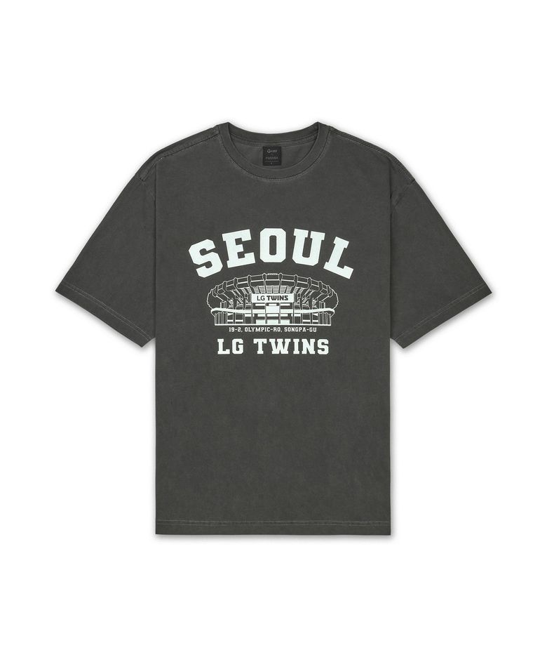 MSS x KBO 볼파크 반소매 티셔츠 차콜그레이 [서울 LG 트윈스]