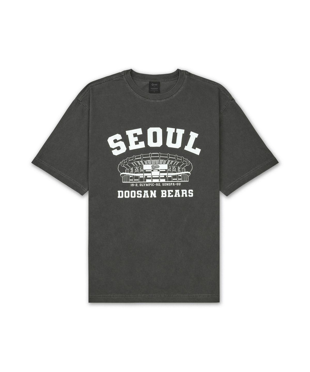 한국야구위원회(KBO) MSS x KBO 볼파크 반소매 티셔츠 차콜그레이 [서울 두산 베어스]