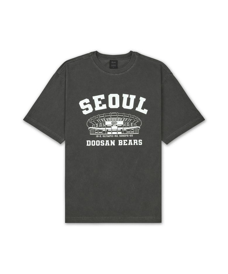 MSS x KBO 볼파크 반소매 티셔츠 차콜그레이 [서울 두산 베어스]