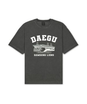 MSS x KBO 볼파크 반소매 티셔츠 차콜그레이 [대구 삼성 라이온즈]