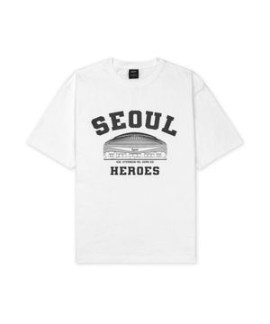 MSS x KBO 볼파크 반소매 티셔츠 화이트 [서울 히어로즈]