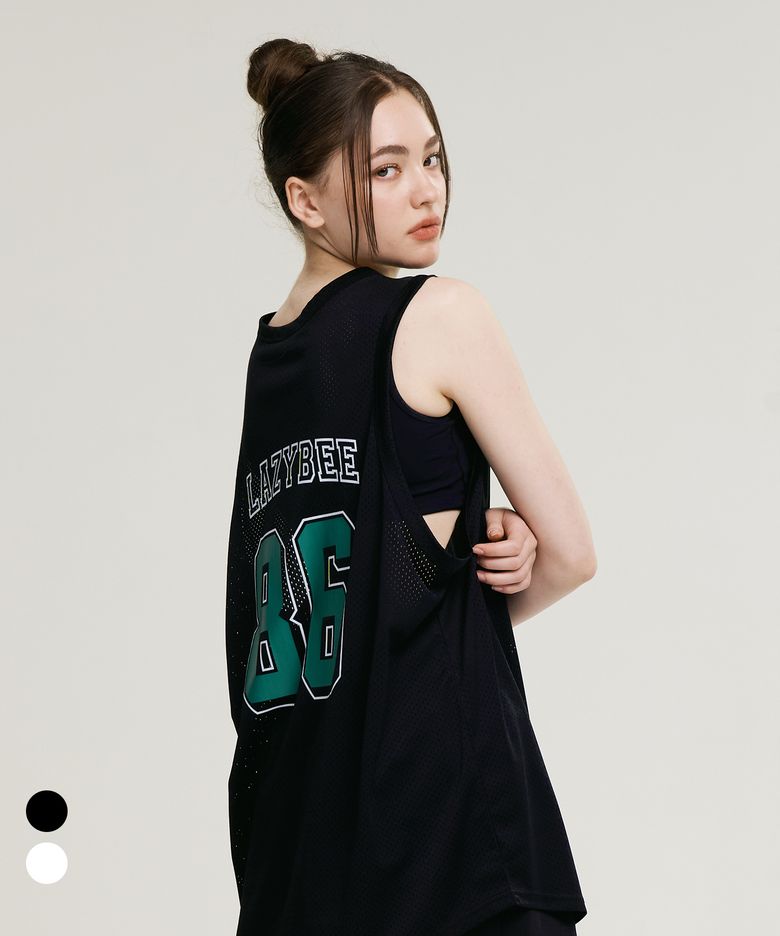 머슬 매쉬 저지 오버핏 탱크탑 W (2컬러)