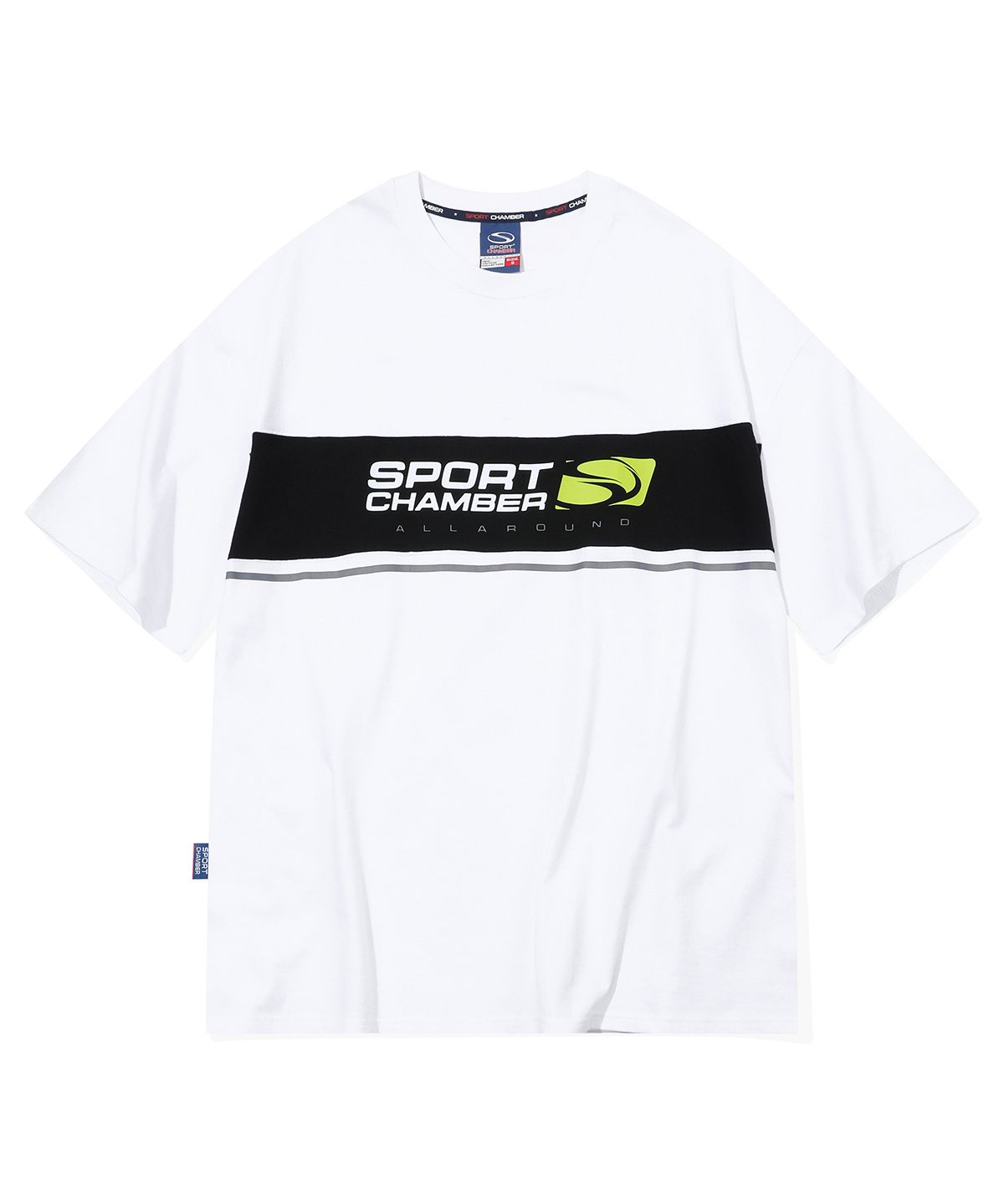 스포츠챔버(SPORT CHAMBER) SC 블록 플래시 티셔츠(화이트)