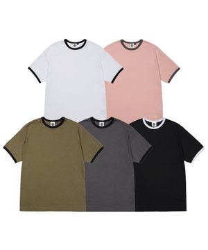 여성 후라이스 링거 반팔티셔츠 5 COLORS