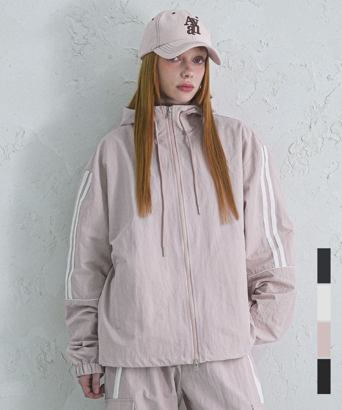 어반드레스(AVANDRESS) Stitch Track Nylon Jumper - 4COL