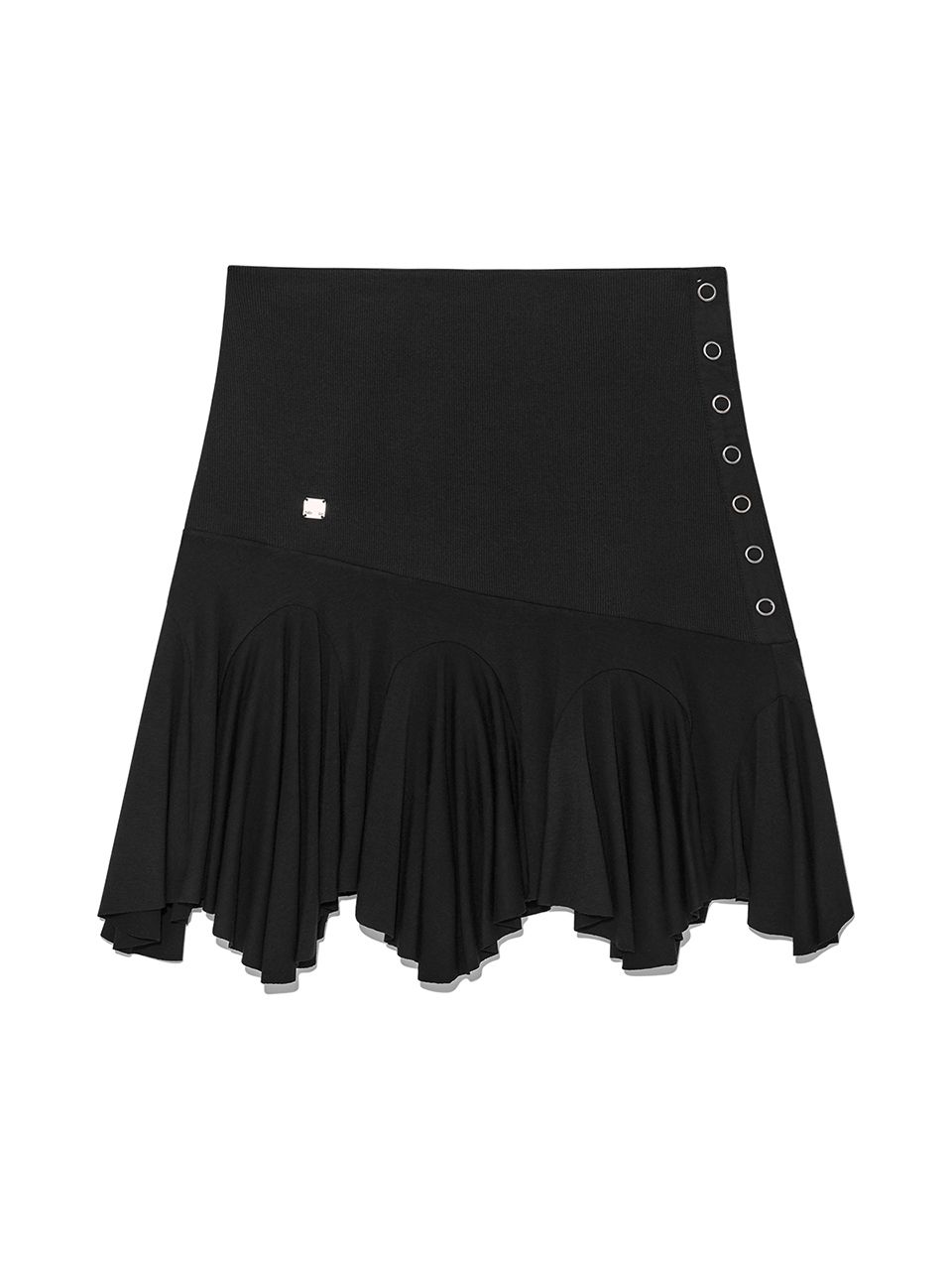 無料配送 ◆ MATIN KIM ◆ UNBALANCE FLARE FOLDING SKIRT MUSINSA | MATIN KIM UNBALANCE FLARE FOLDING SKIRT IN BLACK