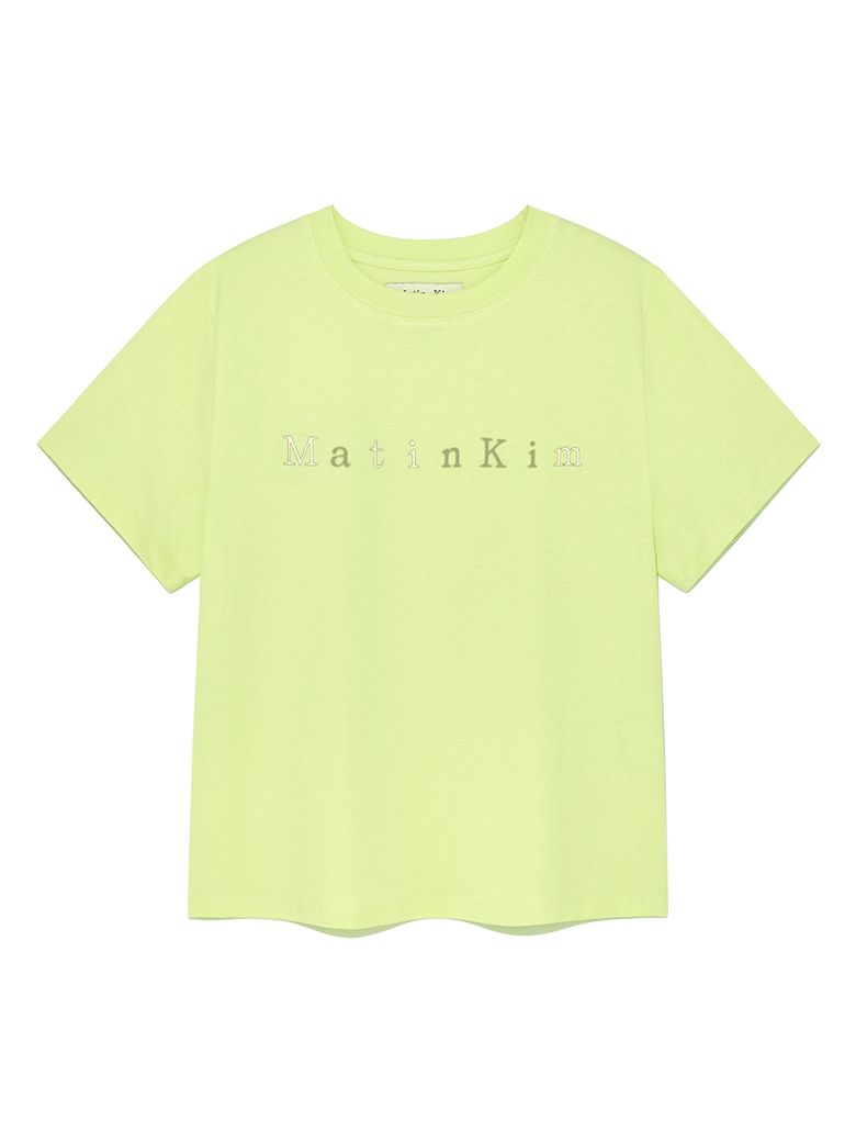 STICKER GRAPHIC LOGO TOP IN LIME