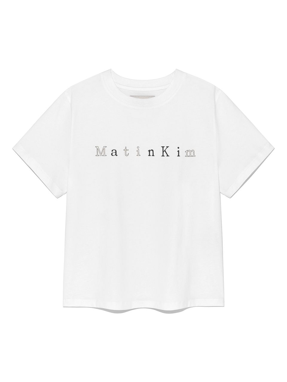 ★Matin Kim★STICKER GRAPHIC LOGO TOP★大人気★ MUSINSA | MATIN KIM STICKER GRAPHIC LOGO TOP IN WHITE