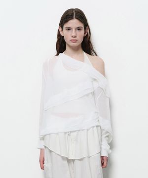 RUFFLE OFF SHOULDER BLOUSE (ivory)