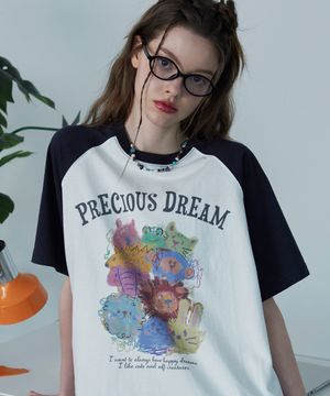 Precious 레글런 반팔티 네이비