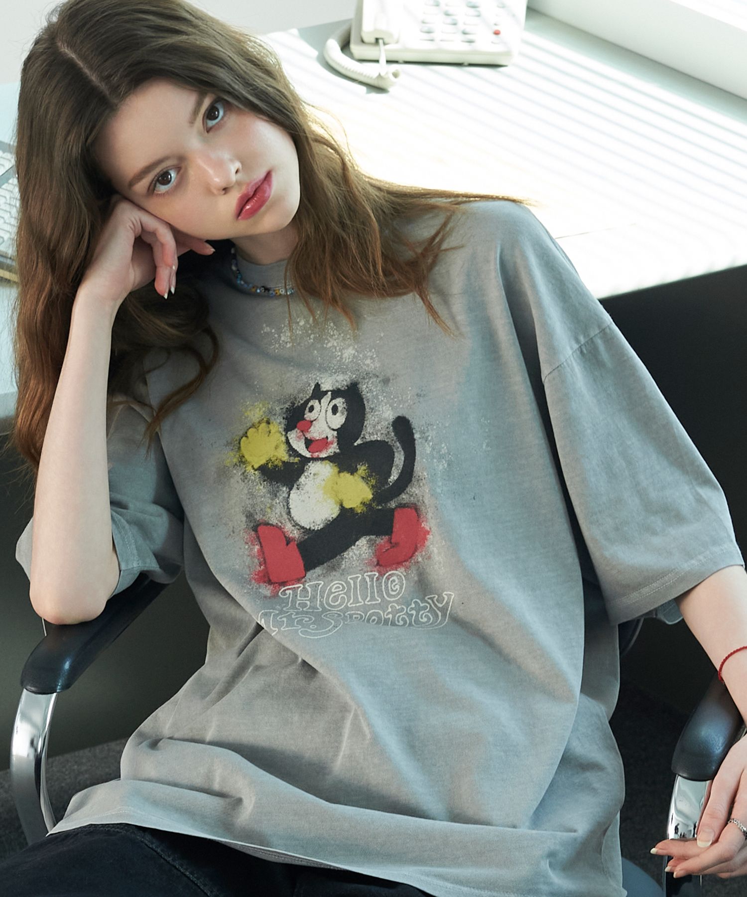 【CPGN STUDIO】25SS★ HELLO SPOTTY Pigment Short Sleeve Tee MUSINSA | CPGN STUDIO HELLO SPOTTY Pigment Short Sleeve T