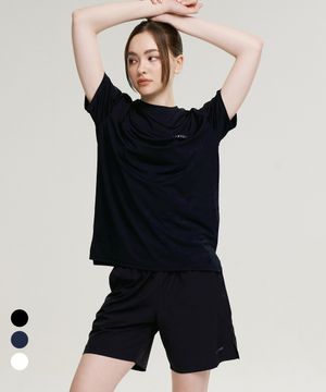 [SET] 에어로 터치 W 러닝 반팔 + 반바지 런닝 쇼츠 세트 (3컬러)