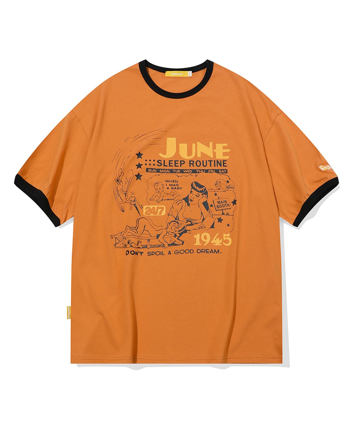 메인부스(MAINBOOTH) Sleep Routine T-shirt(ORANGE)