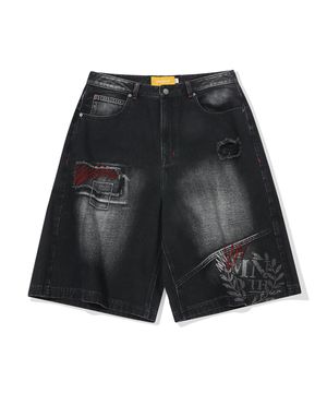 Painter Denim Shorts(BLACK)