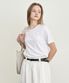 여성 모달 크루넥 레귤러핏 반팔티셔츠 화이트 LATS0222