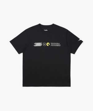 테크니컬 윙 테니스 반팔 티셔츠 BLACK