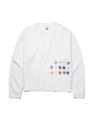 RAINBOW STAR T-SHIRTS - WHITE