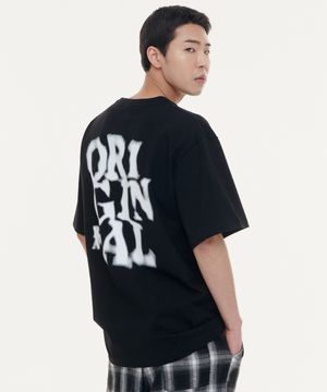 오리지날 번아웃 로고 반팔티 - 블랙