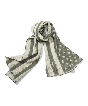 PETERS USA FLAG SCARF - OLIVE